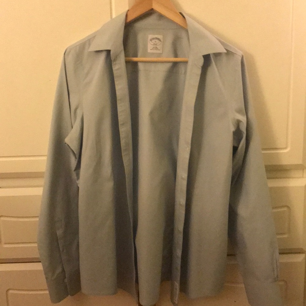 Brooks brothers baby blue button down